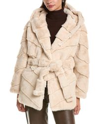 La Fiorentina - Plush Faux Fur Jacket - Lyst