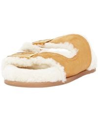 Fendi - Suede Feel Ff Buckle Sandal Slide (Authentic Pre-Loved) - Lyst