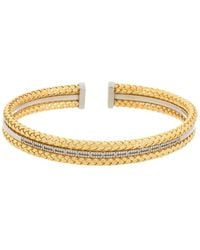 Meshmerise - 18k Rose Gold Vermeil 0.1 Ct. Tw. Diamond Mesh Bangle - Lyst