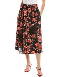 NVLT - Poplin Midi Skirt - Lyst