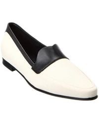 KHAITE - The Pippen Canvas & Leather Loafer - Lyst