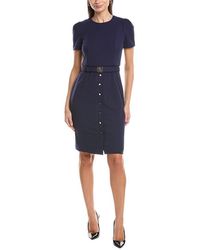 Anne Klein - Box Pleat Sleeves Sheath Dress - Lyst