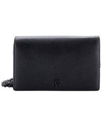 Gucci - Leather Petite Gg Marmont Chain Wallet Mini (Authentic Pre-Loved) - Lyst