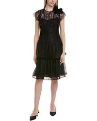 Teri Jon - Cap Sleeve Mini Dress - Lyst
