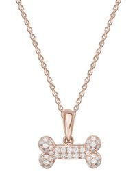 Diamond Select Cuts - 14k Diamond .12 Ct. Rose Gold Pendant Necklace - Lyst