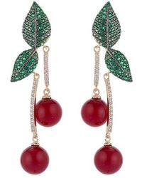 Eye Candy LA - Luxe Collection Cz Cherry Earrings - Lyst