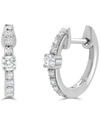 Sabrina Designs - 14K 0.22 Ct. Tw. Diamond Huggie Earrings - Lyst