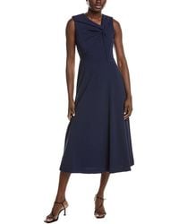 Anne Klein - Twist Front A-Line Modern Midi Dress - Lyst