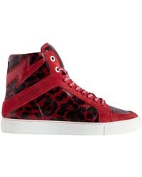 Zadig & Voltaire - High Flash Shiny Leather Sneaker - Lyst