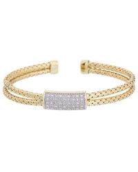 Meshmerise - 18K Plated 0.15 Ct. Tw. Diamond Mesh Bangle - Lyst