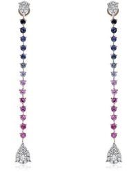 Diana M. Jewels - Fine Jewelry 14k Rose Gold 1.33 Ct. Tw. Diamond & Sapphire Earrings - Lyst