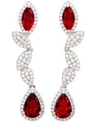 Suzy Levian - Silver Cz Earrings - Lyst