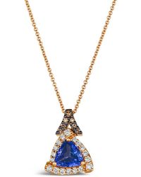 Le Vian - 14k Rose Gold 1.32 Ct. Tw. Diamond & Tanzanite Pendant Necklace - Lyst