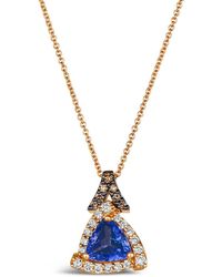 Le Vian - Le Vian 14k Rose Gold 1.32 Ct. Tw. Diamond & Tanzanite Pendant Necklace - Lyst