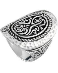 Samuel B. - Silver Balinese Elongated Ring - Lyst