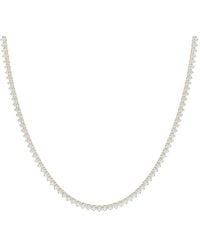 Lab Grown Diamonds - 14K 7.00 Ct. Tw. Lab-Grown Diamond Tennis Necklace - Lyst