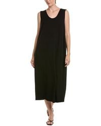 Eileen Fisher - V-Neck Flare Oval Dress - Lyst