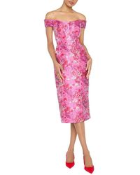 THEIA - Chantel Off Shoulder Dress - Lyst
