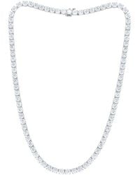 Diana M. Jewels - Diana M. 14K 25.00 Ct. Tw. Lab-Grown Diamond Tennis Necklace - Lyst