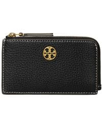 Tory Burch - Felix Zip Leather Card Case - Lyst