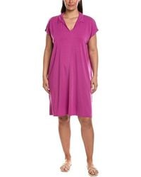 Eileen Fisher - Classic Collar Midi Dress - Lyst