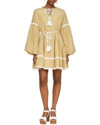Avec Les Filles - Printed Mini Prairie Dress - Lyst