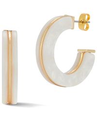 Glaze Jewelry - Plated Resin Hoop Earrings - Lyst
