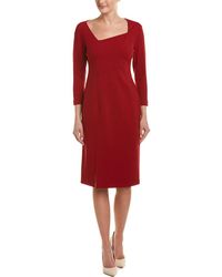Lafayette 148 New York Shia Sheath Dress - Red