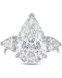 Diana M. Jewels - Diana M. Platinum 11.00 Ct. Tw. Lab-Grown Diamond Three-Stone Ring - Lyst
