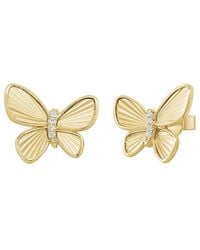 Sabrina Designs - 14K 0.06 Ct. Tw. Diamond Butterfly Earrings - Lyst