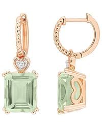 Rina Limor - Rose Over Quartz Heart Earrings - Lyst