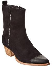 Free People - Bowers Embroidered Suede Boot - Lyst