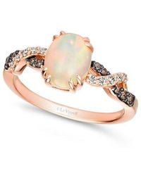 Le Vian - Neopolitan Opal 14K Rose 1.23 Ct. Tw. Diamond & Opal Ring - Lyst