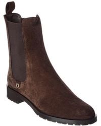 Ferragamo - Suede Chelsea Boot - Lyst