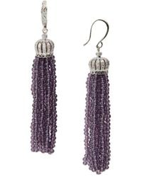 Saachi - Crown Tassel Drop Earrings - Lyst
