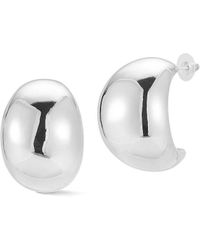 Glaze Jewelry - Plated Chunky Dome Hoop Earrings - Lyst