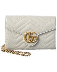 Gucci - Gg Marmont Matelasse Leather Wallet On Chain - Lyst