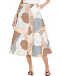 Marimekko - Laita Kamelia Linen-Blend Midi Skirt - Lyst