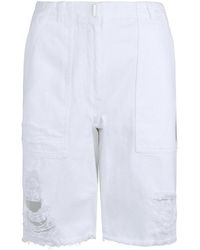 Givenchy - Destroyed Denim Bermuda Short - Lyst