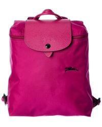 Longchamp Le Pliage Club Nylon Backpack - Pink