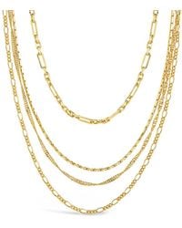 Sterling Forever - 14k Plated Multi-chain Layered Necklace - Lyst