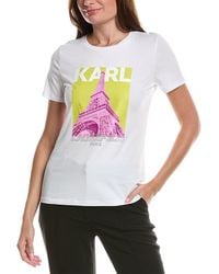 KARL LAGERFELD - Eiffel Tower T-Shirt - Lyst