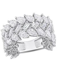 Rina Limor - 14k 6.62 Ct. Tw. Diamond Three-row Ring - Lyst