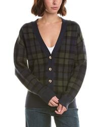 French Connection - Plaid Oversized Wool-Blend Cardigan - Lyst
