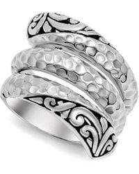 Samuel B. - Silver Cross Over Ring - Lyst
