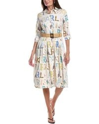 KARL LAGERFELD - Allover Printed Midi Dress - Lyst