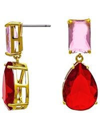 Rivka Friedman - 18K Plated Cz Dangle Earrings - Lyst