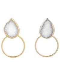 Saachi - 18k Plated Ruby Hoops - Lyst