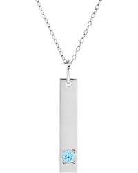 MaxColor - 14K 0.09 Ct. Tw. Swiss Topaz Pendant Necklace - Lyst