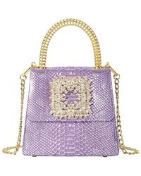 Tiffany & Fred Paris - Embossed Mini Leather Satchel - Lyst